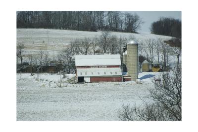 More roadside farms shot from moving vehicle