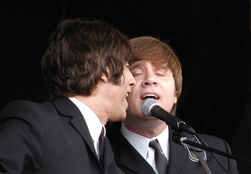Jimmy Pou (as George) and Mark Benson (as John)
