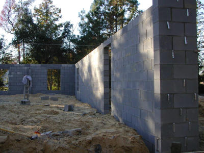 Completed rear wall