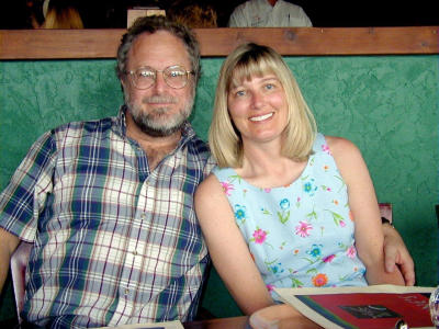 Mike and Heather enjoying a local restaurant