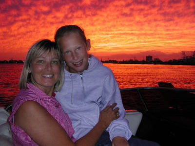 Charleston sunset and girls