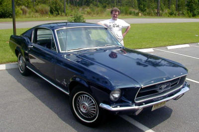 Uncle Paul after polishing Mustang