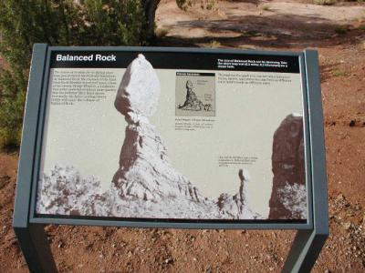 Arches National Park, Balanced Rock sign  2-13-02.JPG