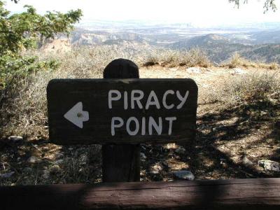 Bryce Canyon National Park Piracy Point sign   9-15-02.JPG