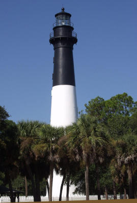 Lighthouse on one of sea islands