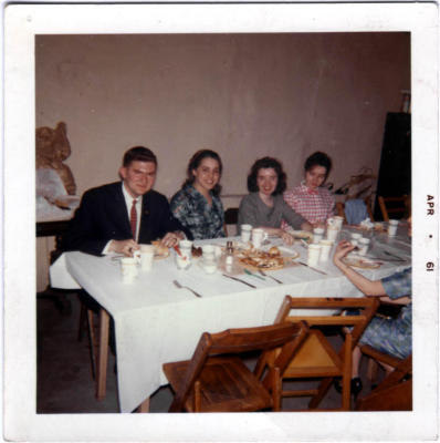 Edward Ballard (Hecker Club President) and Mary Arroyo (Vice-President), Eleanor Gatti, and Alice Franklin