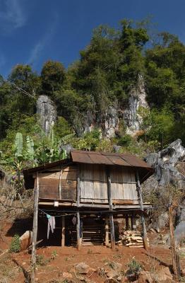 Hut on Route 13, Laos