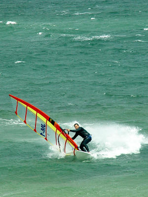 Windsurfer at play