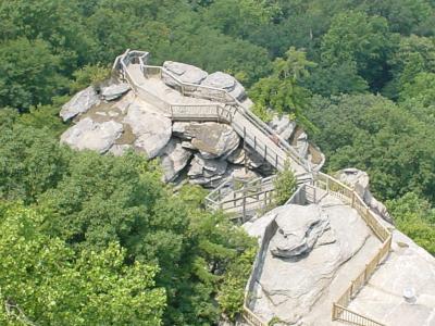 Looking down from Chimney Rock
