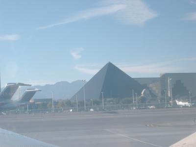 After a drunken night in Phoenix we arrive in Vegas, executive terminal next to Travolta's jet