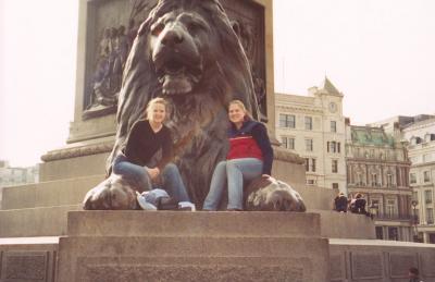Angie and me with the Lion