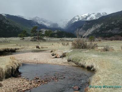 Snow in Rocky Mountain National Park.