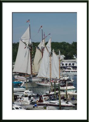 It looks pretty crowded, doesn't it?  (Maine, sailing, windjammer, schooner)