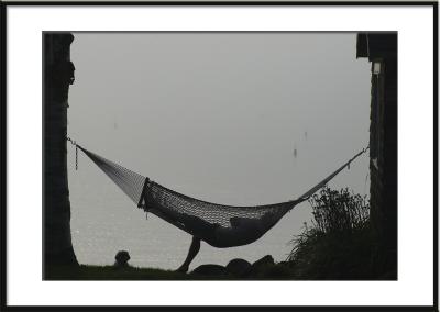 Evening is a good time for a restful swing... (Hammock, leisure, Maine)