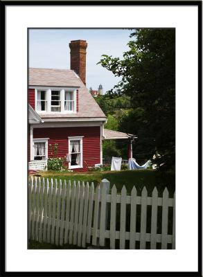 Picked fences... (Monhegan Island, Maine, house, home, picket fence)