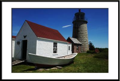 ...at the highest point on the island. (Monhegan Island, Maine, Lighthouse, boat)