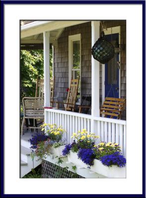 ....and breezy porches are the rule. (Monhegan Island, Maine, porch, veranda)