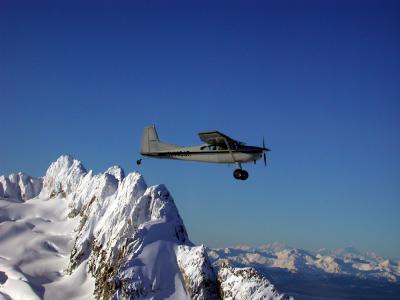 Cessna 180 over the Juneau Ice Field