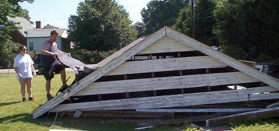 Tearing off the shingles