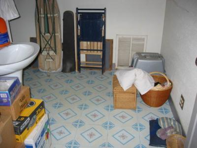 third left down the hall is the second bathroom