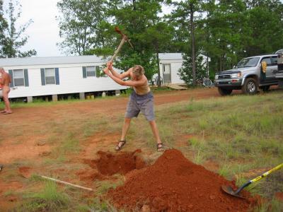 takes a pickax to break up this rocky ground