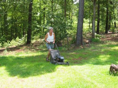 (I didn't mow ALL of it... had a little help from M & Roo)