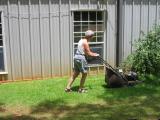 ever seen mom mowing grass?