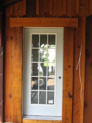 Laundry room door framed out