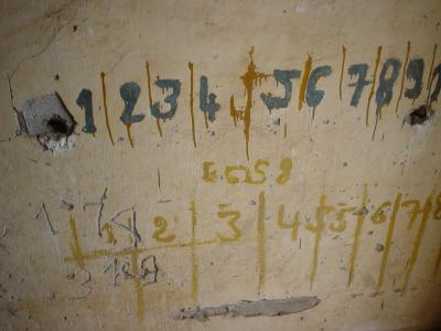 writing on the wall atTuol Sleng Museum (Phnom Penh)
