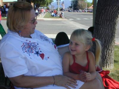 <small>Grandma & Kaelyn<br> at the parade</small>