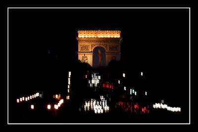 ...to and from the Arc de Triomphe