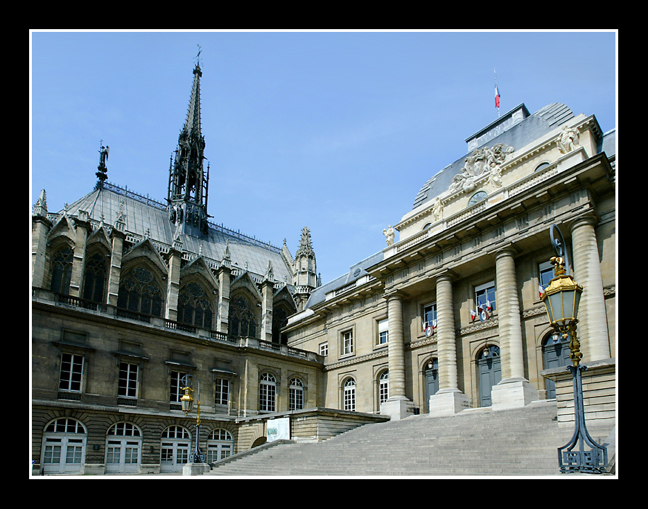 La Sainte- Chapelle,  viewed from Bd du Palais