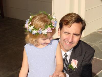 flower girl and groom