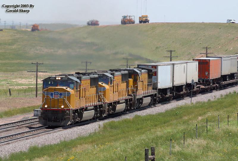 UP 4555 West East Of Granite, WY