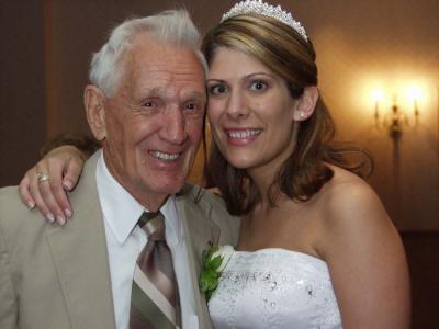 Proud Grandfather and Beautiful Bride