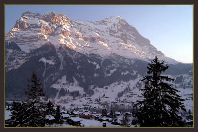 Eiger Massif In Late Afternoon Sun