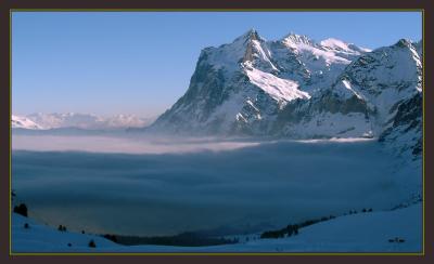 Morning Clouds Bteween Grindelwald & Wetterhorn (3692m)