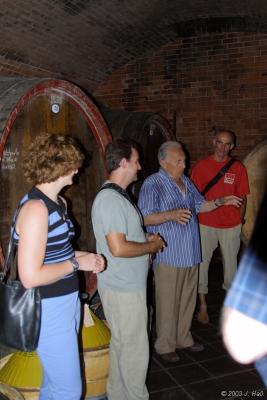 Winemaking is discussed in Italian and translated by Massimo and Claudio at Fratelli Rabino