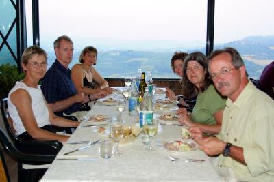 Another great dinner in Santa Vittoria...