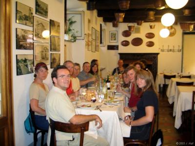 A bit blurry (hey, I didn't take the picture!), but we had a delicious and fun dinner at Trattoria Dei Commercianti in Borgomanero