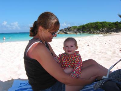 Claire's second day at the beach.