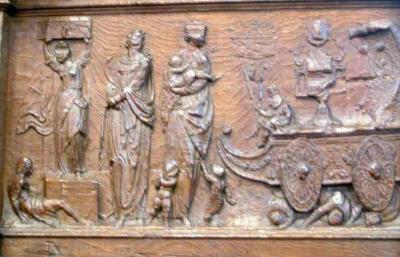 Detail of choir stool
