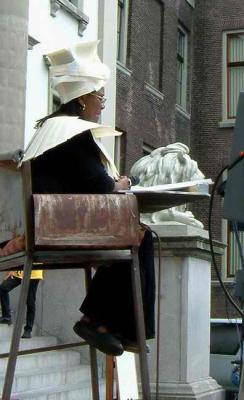 Reading books publicly