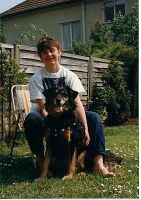 Toby - with Daisy Chain necklace and me!