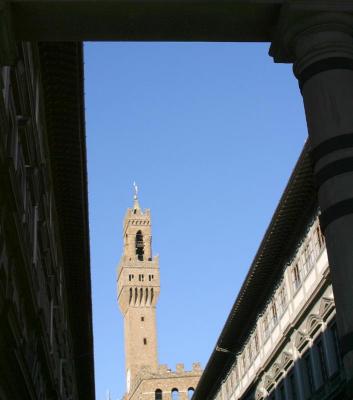 Campanile through Uffizi Arch, Florence