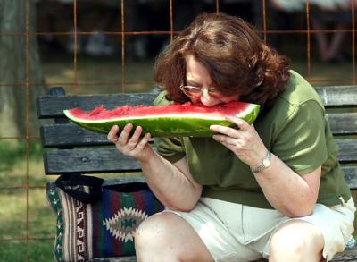 can one woman eat a watermelon alone?