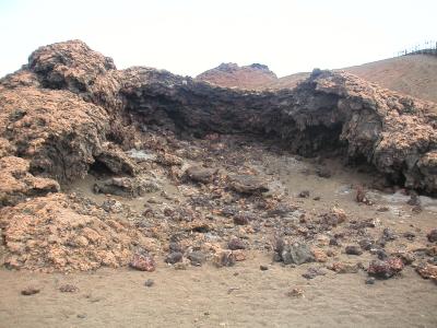 Collapsed parasite crater