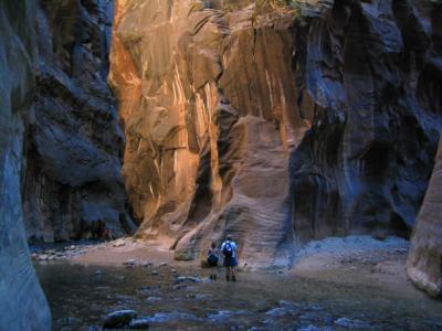 Zion Canyon to the left, Orderville Canyon to the right