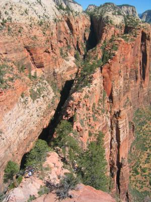 The trail down from Angels Landing