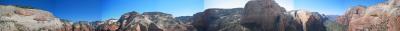 360 deg. View from top of Angels Landing, Photo stitched together from multiple photos